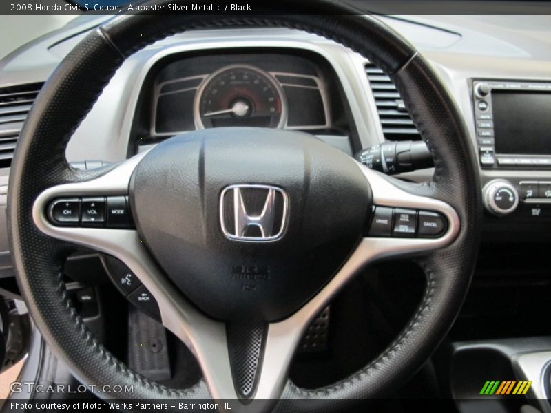 Alabaster Silver Metallic / Black 2008 Honda Civic Si Coupe