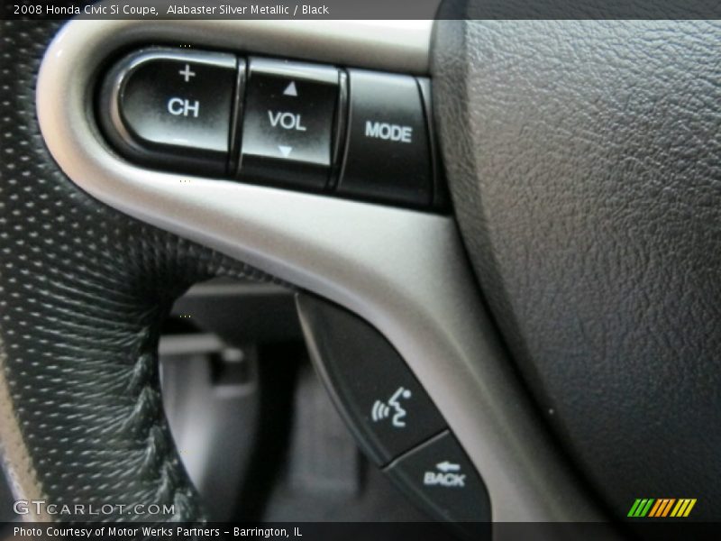 Alabaster Silver Metallic / Black 2008 Honda Civic Si Coupe