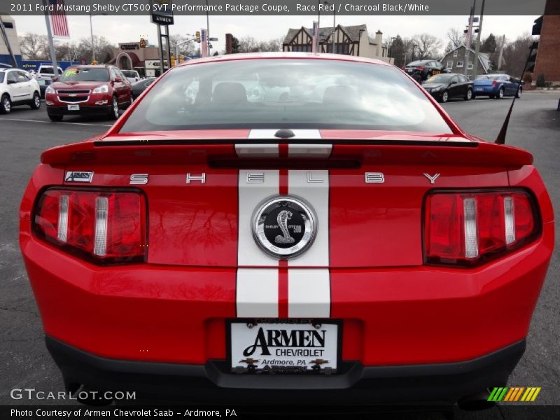 Race Red / Charcoal Black/White 2011 Ford Mustang Shelby GT500 SVT Performance Package Coupe