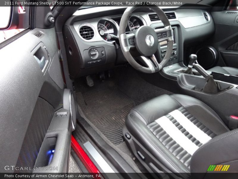 Charcoal Black/White Interior - 2011 Mustang Shelby GT500 SVT Performance Package Coupe 