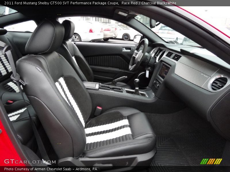  2011 Mustang Shelby GT500 SVT Performance Package Coupe Charcoal Black/White Interior