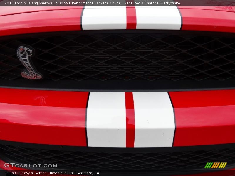 Race Red / Charcoal Black/White 2011 Ford Mustang Shelby GT500 SVT Performance Package Coupe