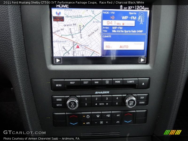 Navigation of 2011 Mustang Shelby GT500 SVT Performance Package Coupe