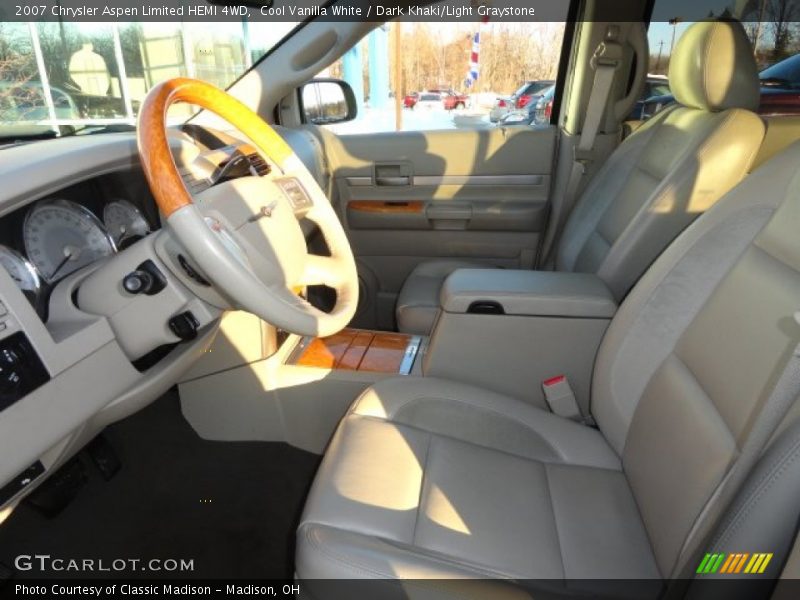 Cool Vanilla White / Dark Khaki/Light Graystone 2007 Chrysler Aspen Limited HEMI 4WD