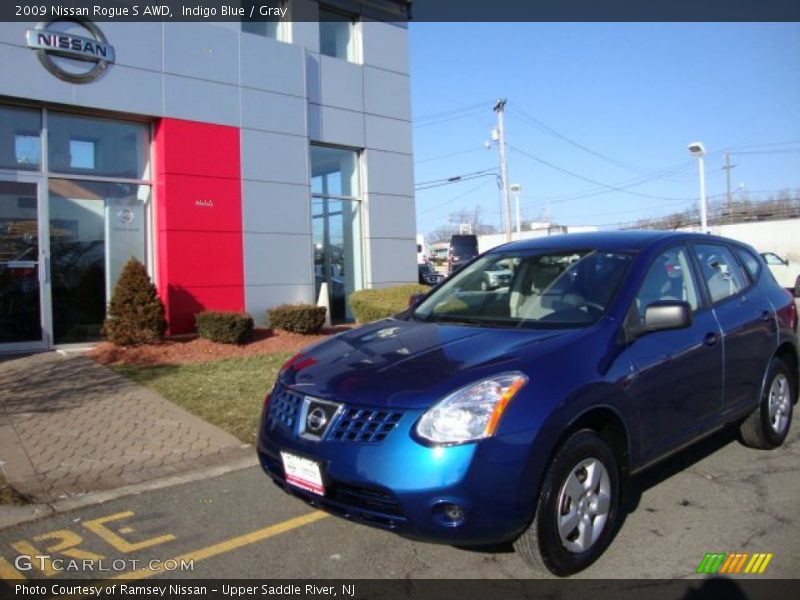 Indigo Blue / Gray 2009 Nissan Rogue S AWD