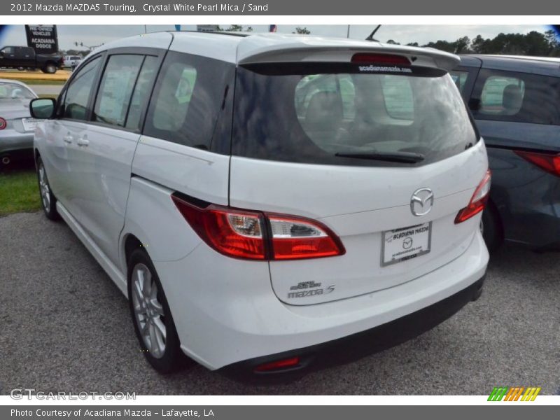Crystal White Pearl Mica / Sand 2012 Mazda MAZDA5 Touring