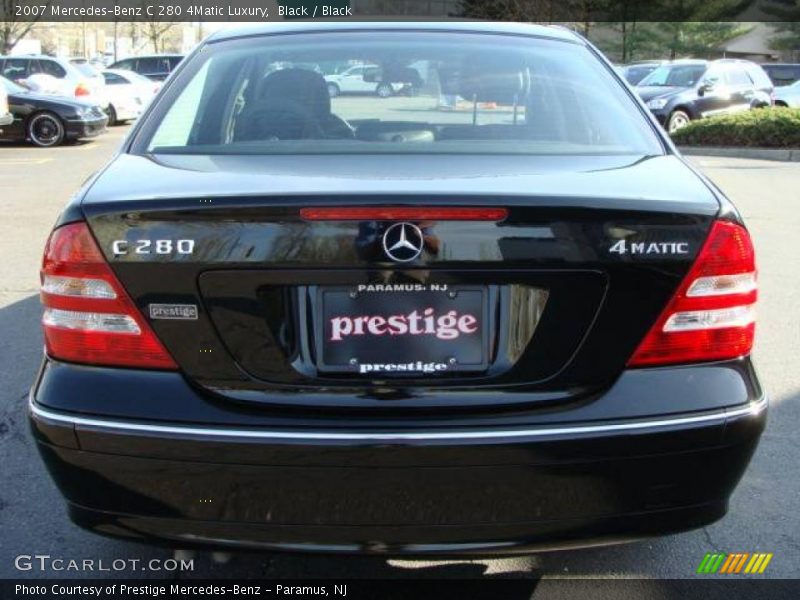 Black / Black 2007 Mercedes-Benz C 280 4Matic Luxury
