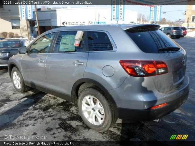 Liquid Silver Metallic / Black 2013 Mazda CX-9 Touring AWD