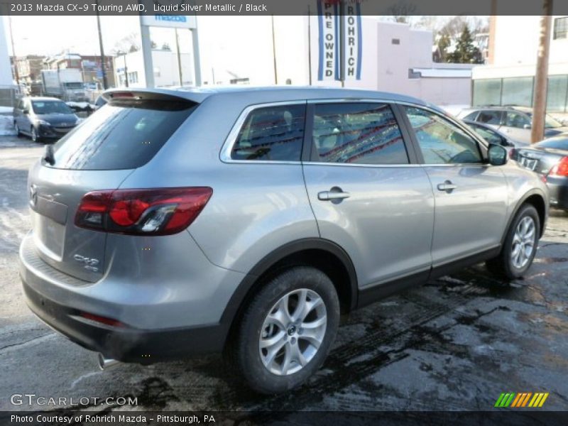 Liquid Silver Metallic / Black 2013 Mazda CX-9 Touring AWD