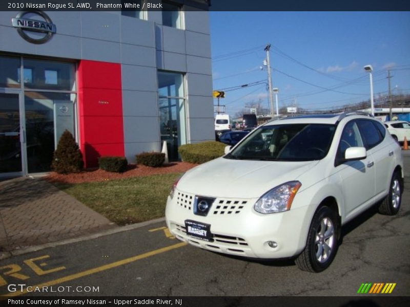 Phantom White / Black 2010 Nissan Rogue SL AWD