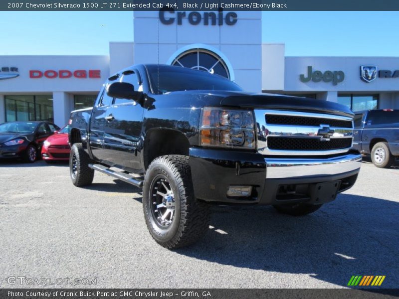 Black / Light Cashmere/Ebony Black 2007 Chevrolet Silverado 1500 LT Z71 Extended Cab 4x4