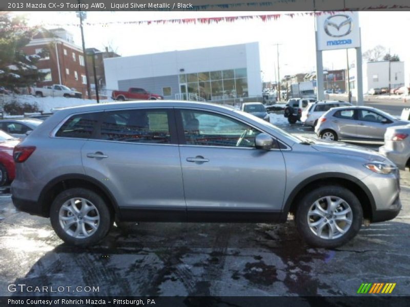 Liquid Silver Metallic / Black 2013 Mazda CX-9 Touring AWD