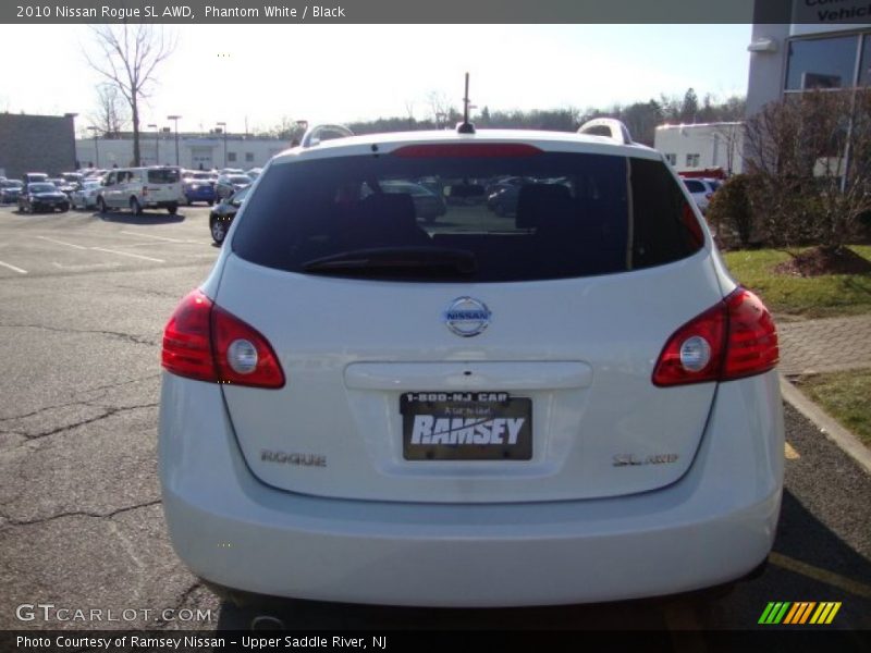 Phantom White / Black 2010 Nissan Rogue SL AWD