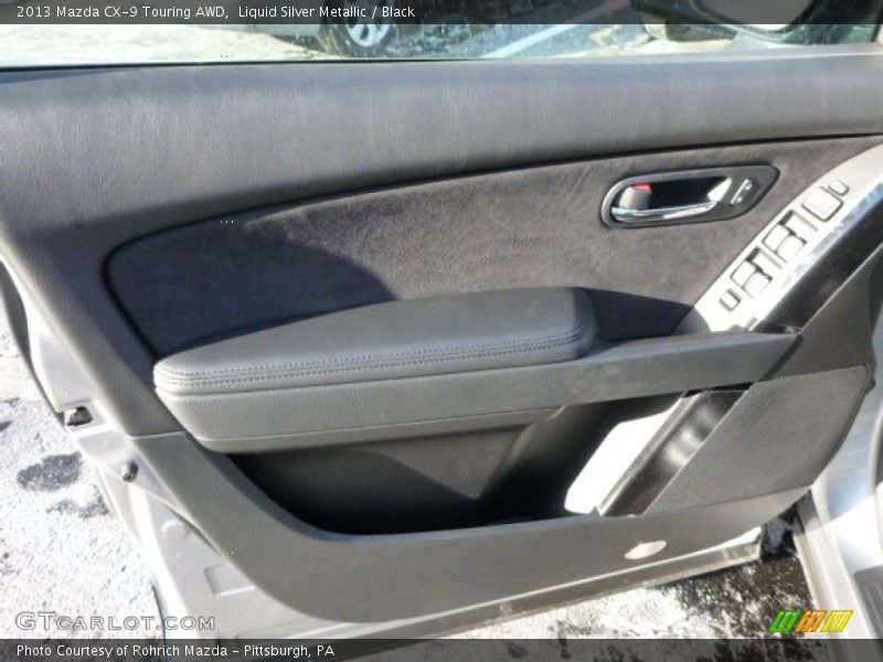 Liquid Silver Metallic / Black 2013 Mazda CX-9 Touring AWD