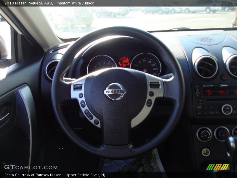 Phantom White / Black 2010 Nissan Rogue SL AWD