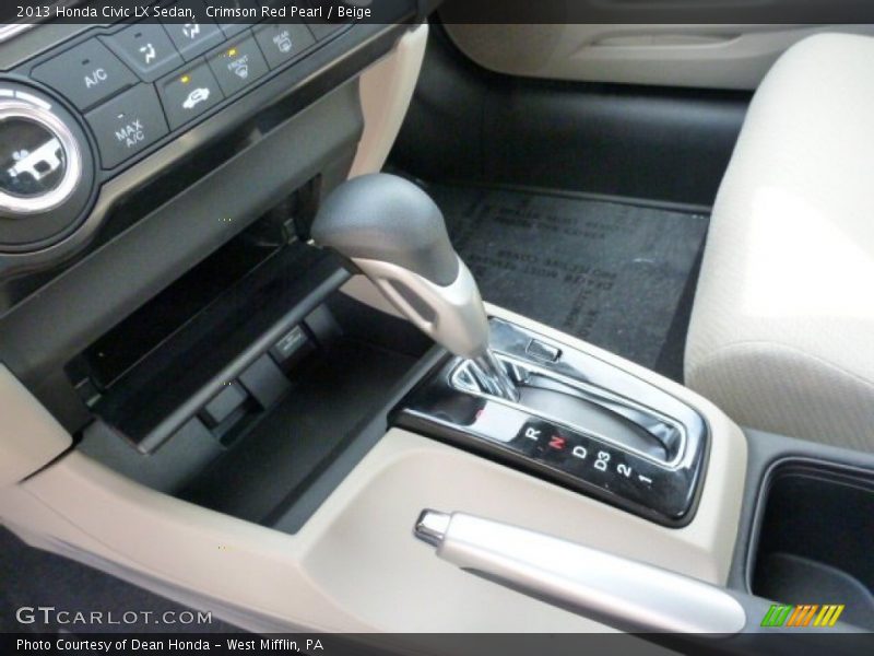  2013 Civic LX Sedan 5 Speed Automatic Shifter
