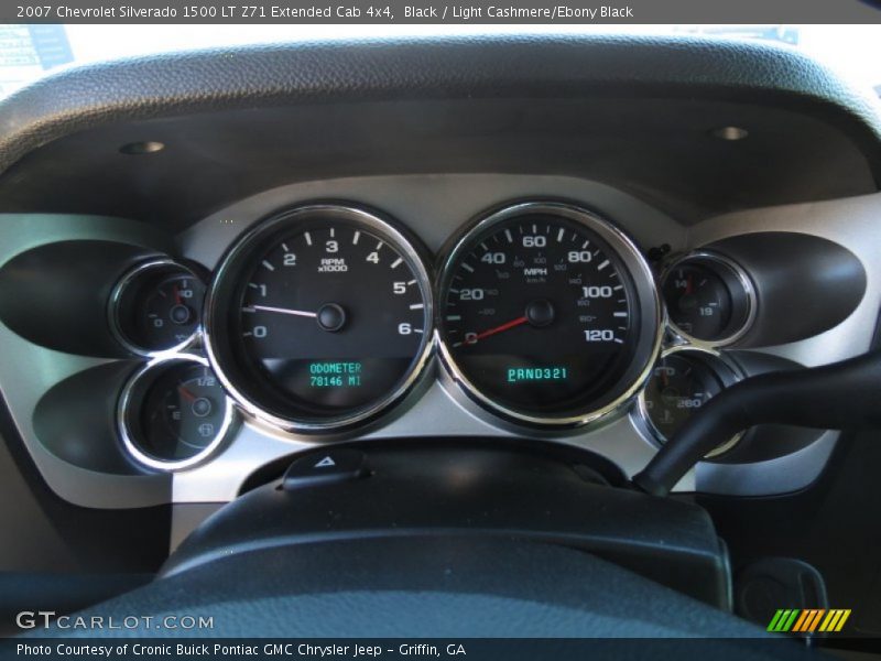 Black / Light Cashmere/Ebony Black 2007 Chevrolet Silverado 1500 LT Z71 Extended Cab 4x4