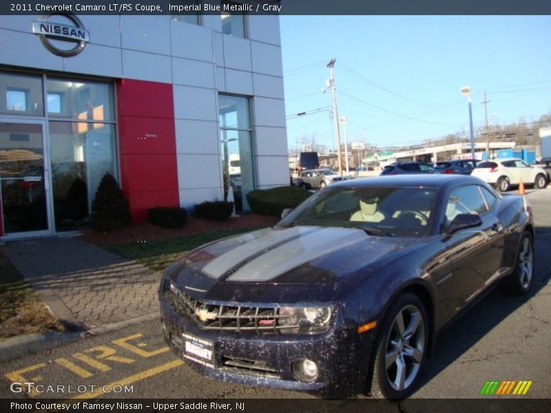Imperial Blue Metallic / Gray 2011 Chevrolet Camaro LT/RS Coupe