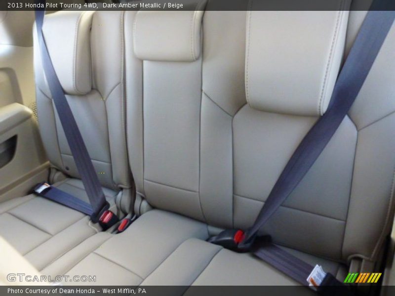 Dark Amber Metallic / Beige 2013 Honda Pilot Touring 4WD
