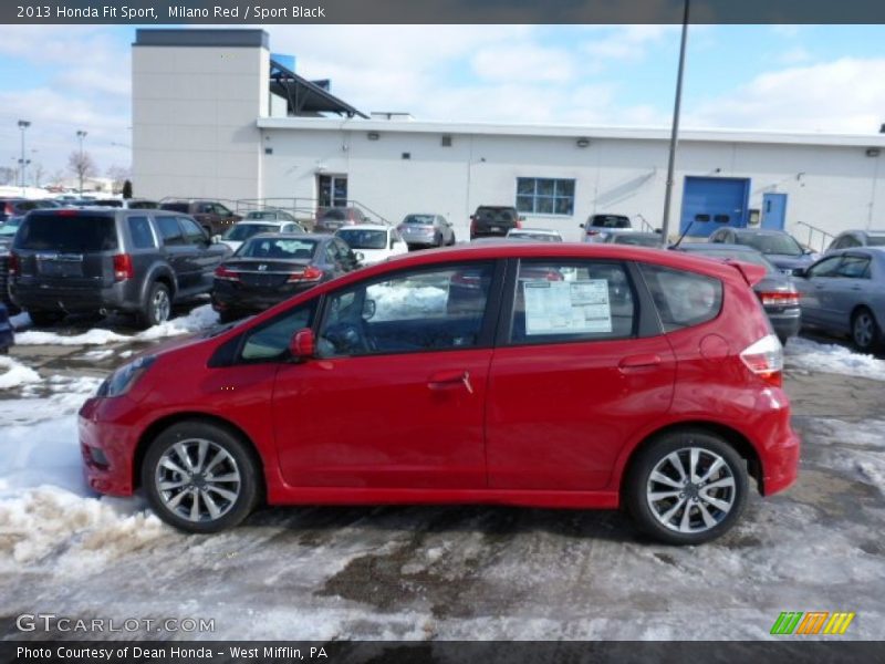 Milano Red / Sport Black 2013 Honda Fit Sport