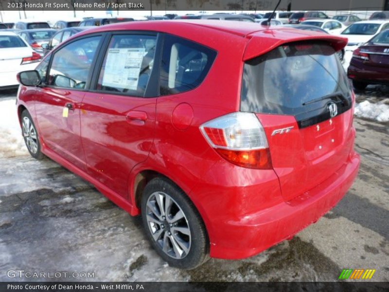 Milano Red / Sport Black 2013 Honda Fit Sport