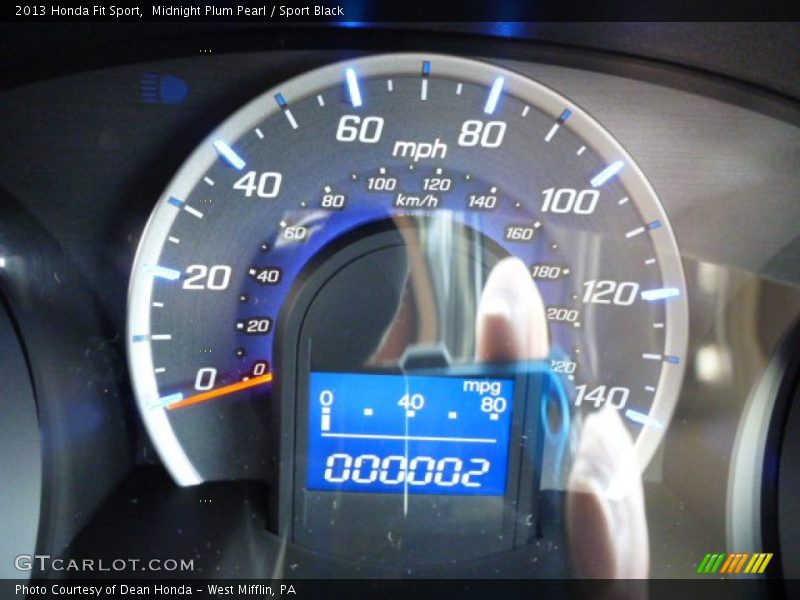 Midnight Plum Pearl / Sport Black 2013 Honda Fit Sport