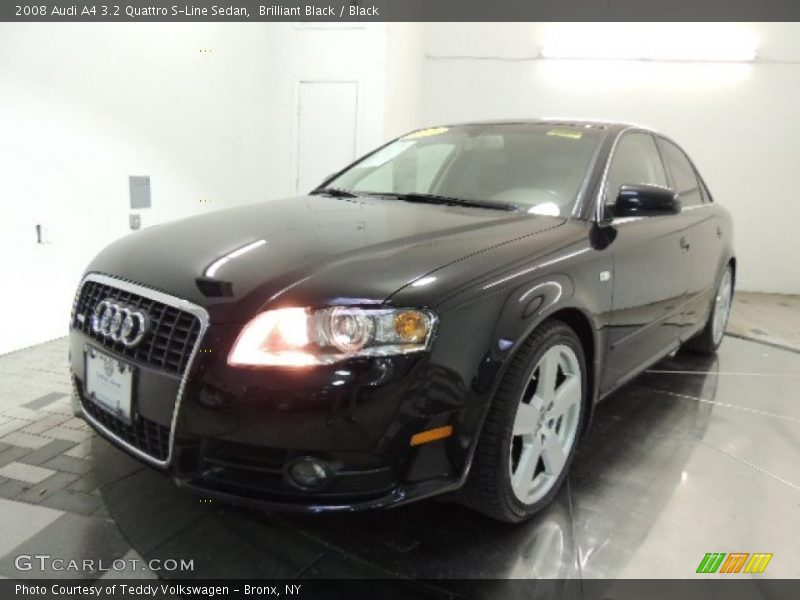 Brilliant Black / Black 2008 Audi A4 3.2 Quattro S-Line Sedan