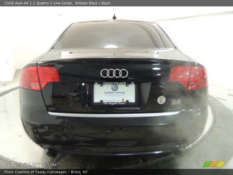 Brilliant Black / Black 2008 Audi A4 3.2 Quattro S-Line Sedan