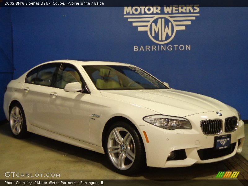 Alpine White / Beige 2009 BMW 3 Series 328xi Coupe