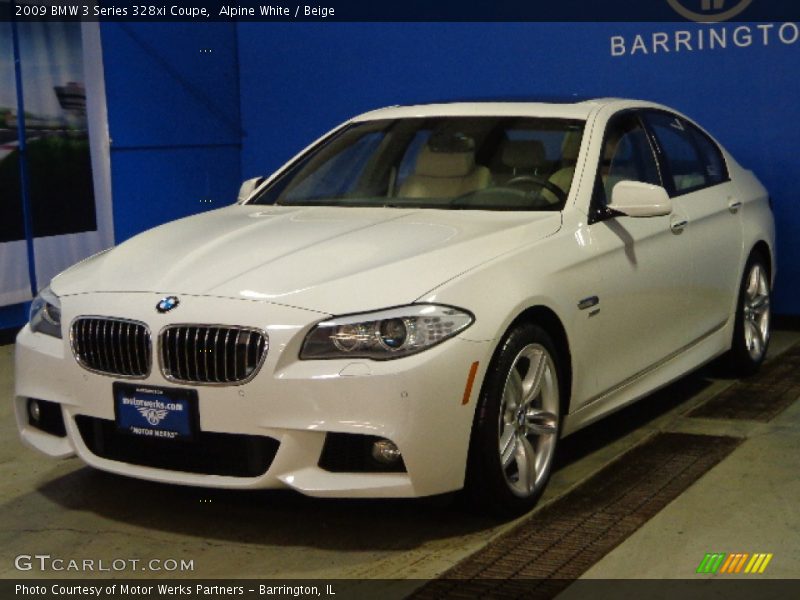 Alpine White / Beige 2009 BMW 3 Series 328xi Coupe