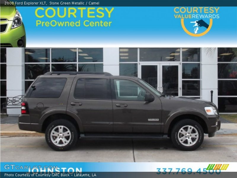 Stone Green Metallic / Camel 2008 Ford Explorer XLT