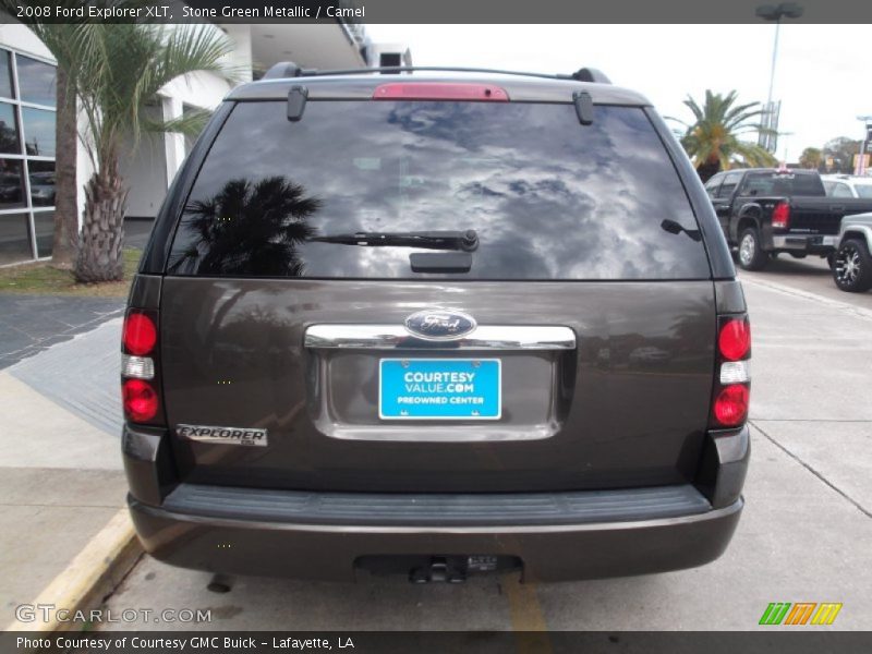 Stone Green Metallic / Camel 2008 Ford Explorer XLT