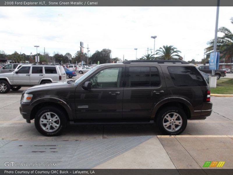 Stone Green Metallic / Camel 2008 Ford Explorer XLT