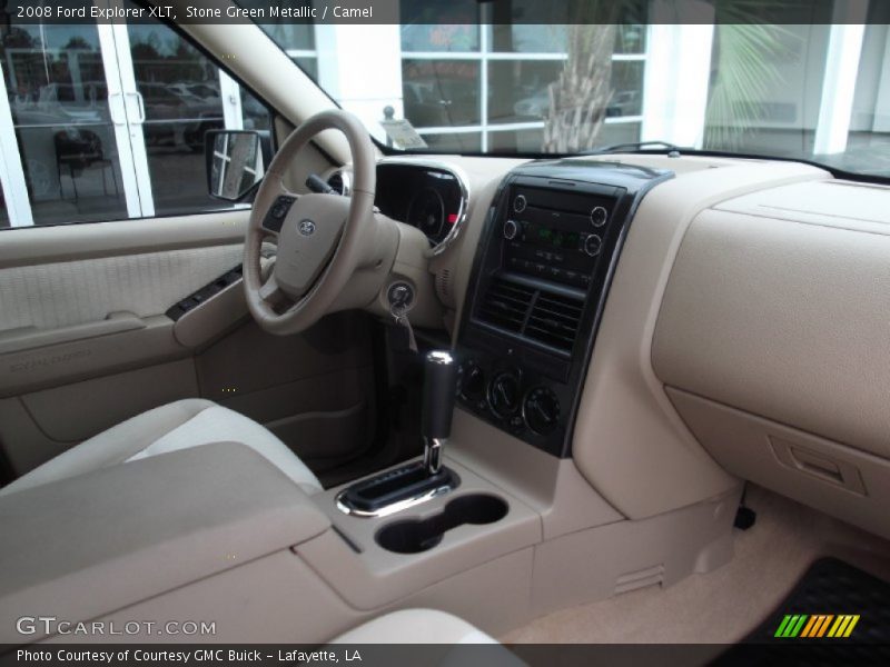 Stone Green Metallic / Camel 2008 Ford Explorer XLT