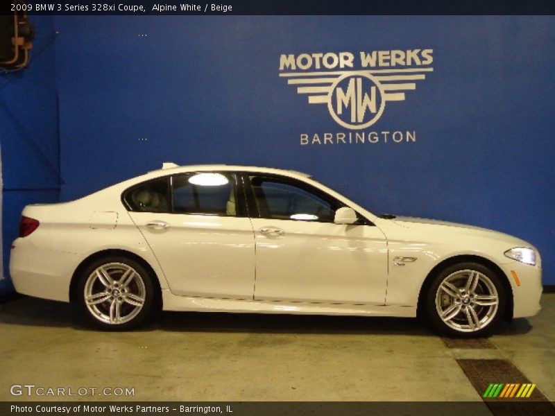 Alpine White / Beige 2009 BMW 3 Series 328xi Coupe