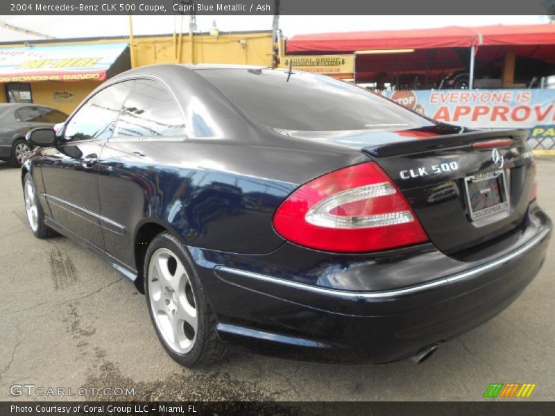 Capri Blue Metallic / Ash 2004 Mercedes-Benz CLK 500 Coupe