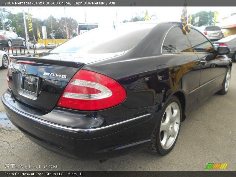 Capri Blue Metallic / Ash 2004 Mercedes-Benz CLK 500 Coupe