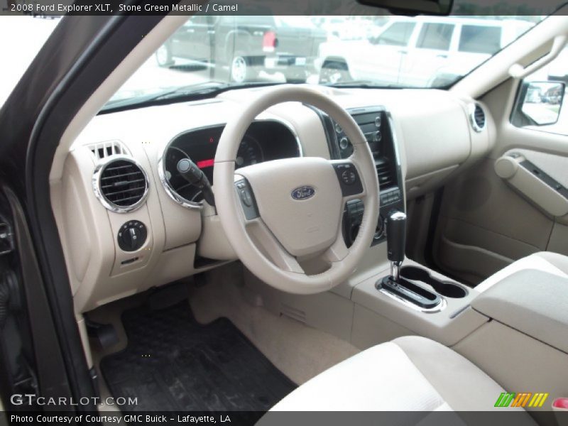 Stone Green Metallic / Camel 2008 Ford Explorer XLT