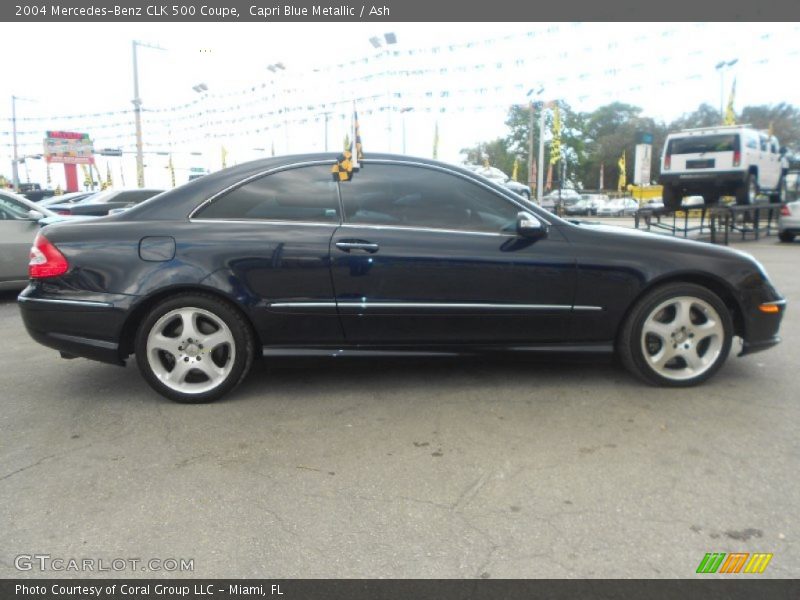 Capri Blue Metallic / Ash 2004 Mercedes-Benz CLK 500 Coupe