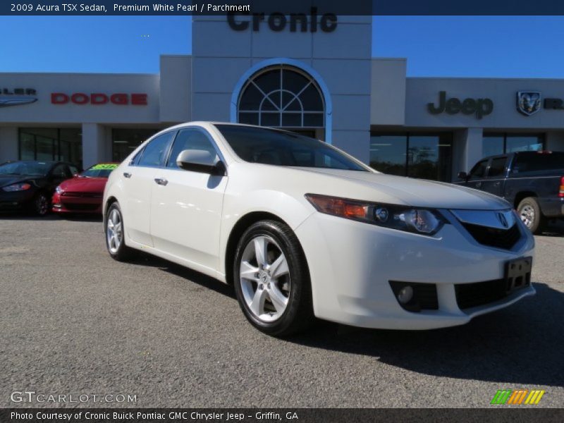 Premium White Pearl / Parchment 2009 Acura TSX Sedan
