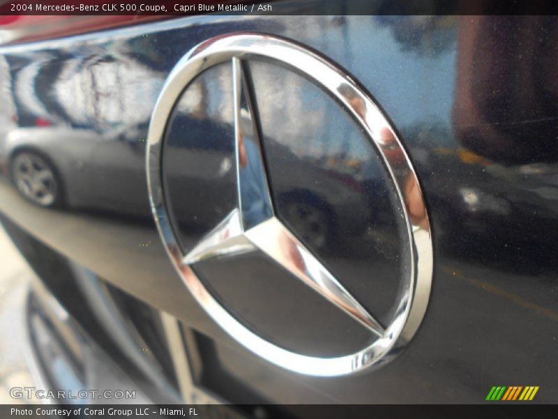 Capri Blue Metallic / Ash 2004 Mercedes-Benz CLK 500 Coupe