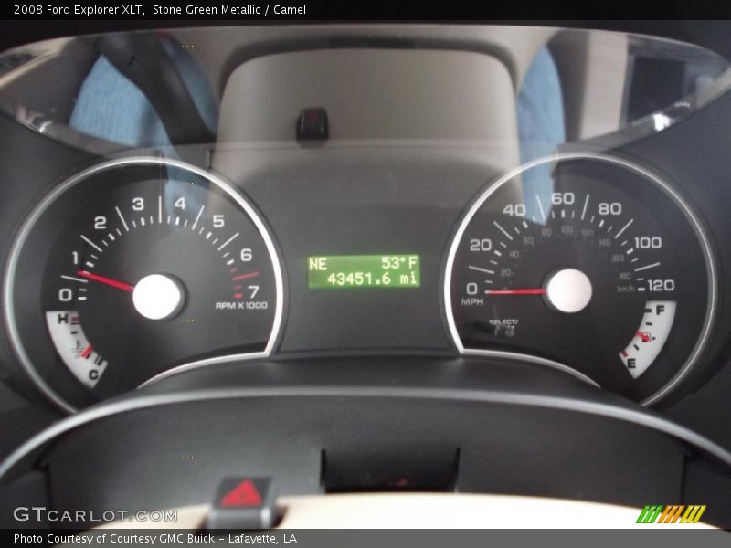Stone Green Metallic / Camel 2008 Ford Explorer XLT