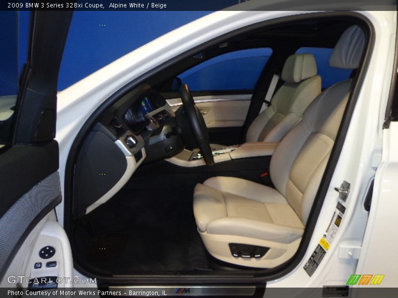 Alpine White / Beige 2009 BMW 3 Series 328xi Coupe