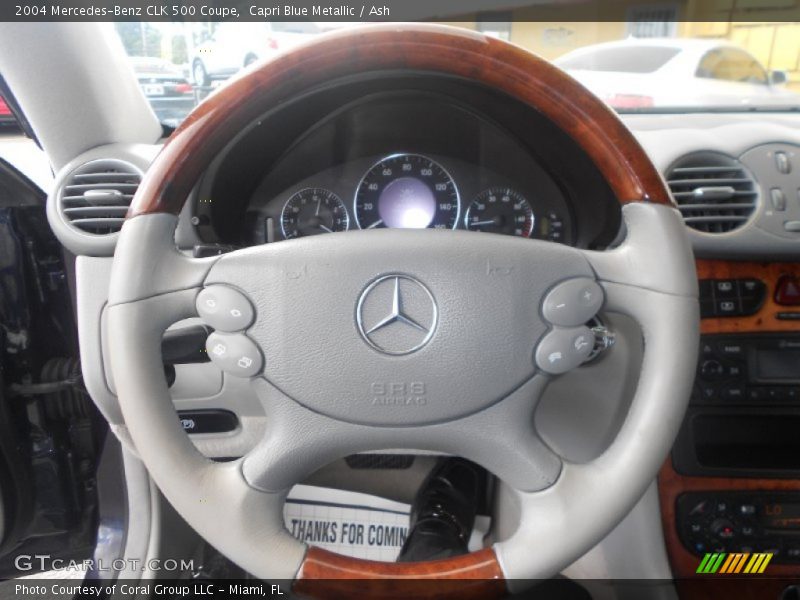 Capri Blue Metallic / Ash 2004 Mercedes-Benz CLK 500 Coupe