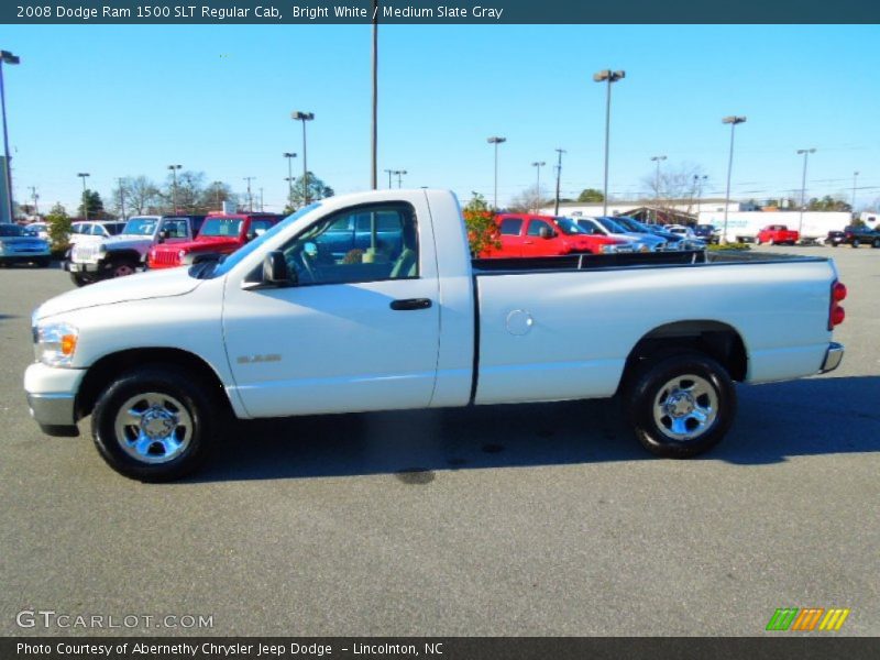 Bright White / Medium Slate Gray 2008 Dodge Ram 1500 SLT Regular Cab