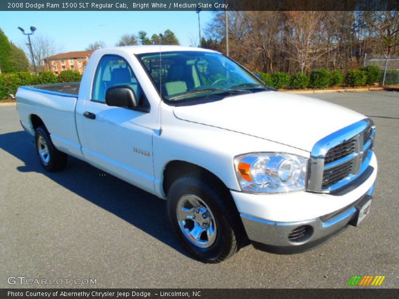 Bright White / Medium Slate Gray 2008 Dodge Ram 1500 SLT Regular Cab