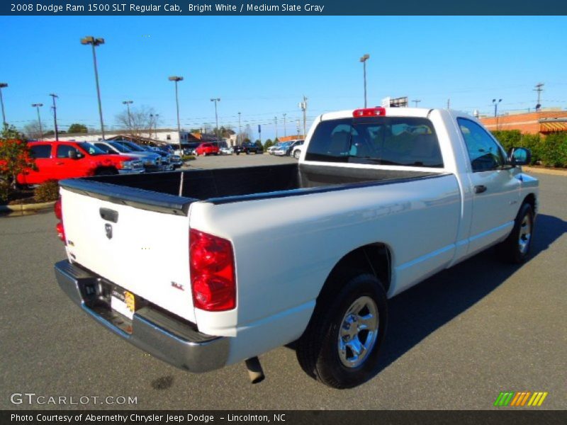 Bright White / Medium Slate Gray 2008 Dodge Ram 1500 SLT Regular Cab