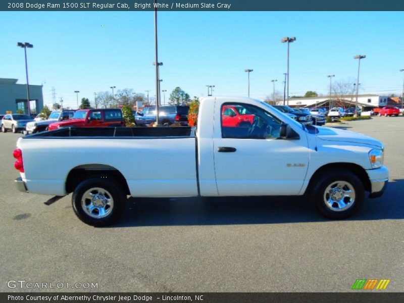 Bright White / Medium Slate Gray 2008 Dodge Ram 1500 SLT Regular Cab