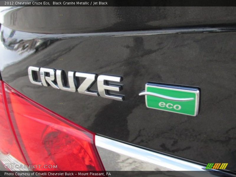 Black Granite Metallic / Jet Black 2012 Chevrolet Cruze Eco