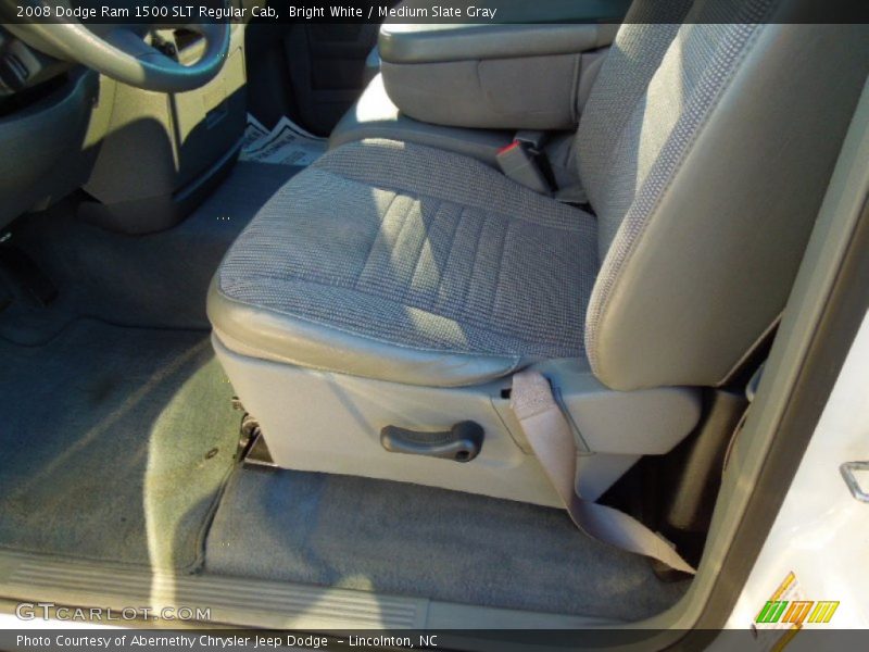Bright White / Medium Slate Gray 2008 Dodge Ram 1500 SLT Regular Cab